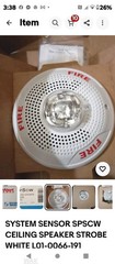 System Sensor SPSCW SpectrAlert Advance Ceiling Speaker Strobe – White