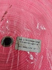 WEBL20LPK 1″ x 100 Yards Medium-Weight Polypropylene Webbing- Light Pink