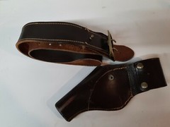 Vintage Leather JAY-PEE Belt 45 inches Holster Cuff Brown Great Shape Authentic