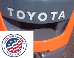TOYOTA FORKLIFT DECAL SET WHITE COMPLETE + INDIVIDUAL COUNTERWEIGHT LETTERS