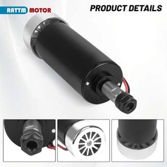 US SHIP】500W Air Cooled Spindle Motor ER11 48VDC 0.6NM 12000RPM 52mm