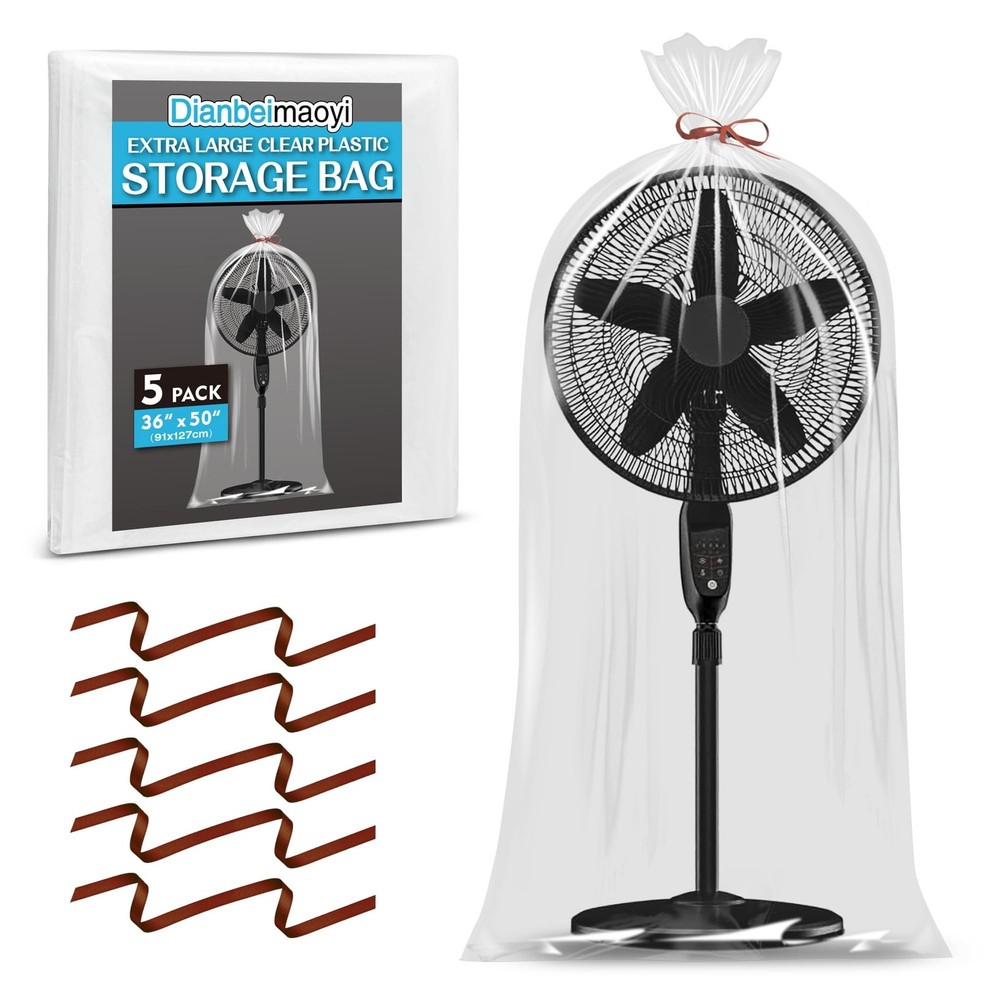 5 Pack 36” x 50” Extra Large Clear Plastic Storage Bags | 2 Mil Storage Bag…