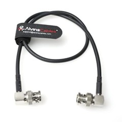 Ultra-Soft 12G SDI Cable BNC to Right Angle 50cm 19in 75 Ohm Shielded Cable