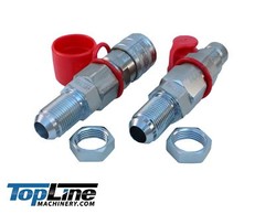 TL25 #12 JIC Flat Face 1/2 body Hydraulic Quick Connect Coupler Set Skid Steer