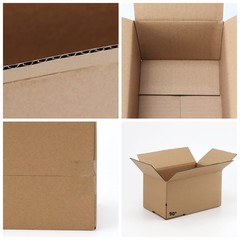 Corrugated Shipping Boxes 7x5x4 inch, Kraft Cardboard, 25-Pack | Packing Su