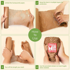 Honeycomb Packing Paper 12″ X 55 Ft – Eco-Friendly Cushioning Wrap for Moving, S
