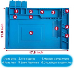 Soldering Mat Insulation Silicone Magnetic Repair Work Station Mat HeatResistant