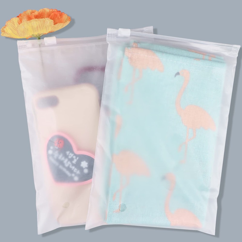 Small Plastic Packaging Bags,100PCS 5×7 inch Frosted Zipper Storage Bags, Cle…