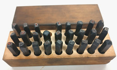 YOUNG BROS STAMP WORKS 26 PIECE STEEL LETTER STAMPS SIZE 3/16″ ITEM 05272