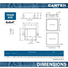 6 In. X 6 In. X 4 In. Junction Box