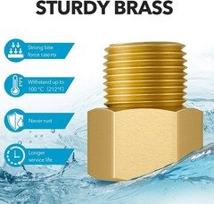 Corrosion-Resistant Brass Pipe Fitting Set, 1/2