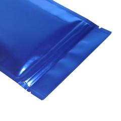 100/200/500 Glossy Blue Mylar Foil Smell Proof Resealable Zip Seal Lock Bags