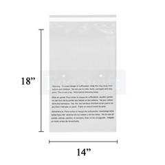 1-10000 14×18 EcoSwift Self Seal Suffocation Warning Clear Poly Bags Free Ship