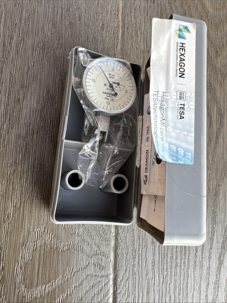 Compac 214 GA Dial Test Indicator .0005″ Swiss Made w/ Case