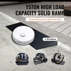 Cuttable Threshold Ramp 1.2″ Rise Rubber Wheelchair Ramp Solid 35.4″ Wide