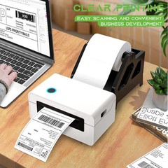 MFLABEL® 4 Rolls of 450 Direct Thermal Shipping 450 Labels/ Rolls, White