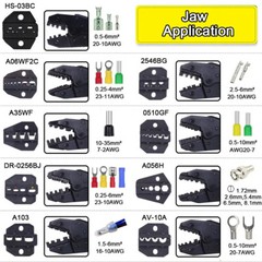 Electrical Insulated Terminals Crimping Tool Kit Ratchet Wire Crimper w/ 8 Dies