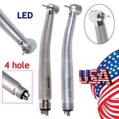 Dental No-LED / LED E-generator High Speed Handpiece Push Button 4 Hole Turbine