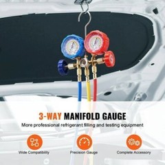 AC Manifold Gauge Set Brass HVAC R12 R134A R502 R404A R22 Air Refrigeration Kit*