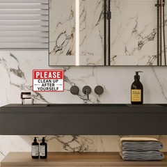 2PCS Be Considerate Clean up after Yourself Sign for Bathroom and Kitchenï¼ŒS…