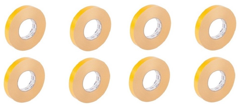 Double Sided Coated High Tack PVC Tape Adhesive 9.5Mil 1inch x 56yd (8 pack)