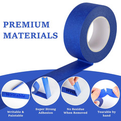6 Rolls Blue Painters Tape, Multi-Surface Masking Tape, 132 Yd Premium Paint Tap