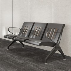 Heavy Duty Airport Waiting Chair Clinic Bench Office Reception Room Salon Black