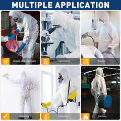 30 Pack Disposable Protective Coveralls, Heavy Duty Full Body Painters Suit for