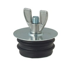 Black Swan 2 In. IPS Galvanized Steel Sewer and Drain Test Plug 17165 Black Swan