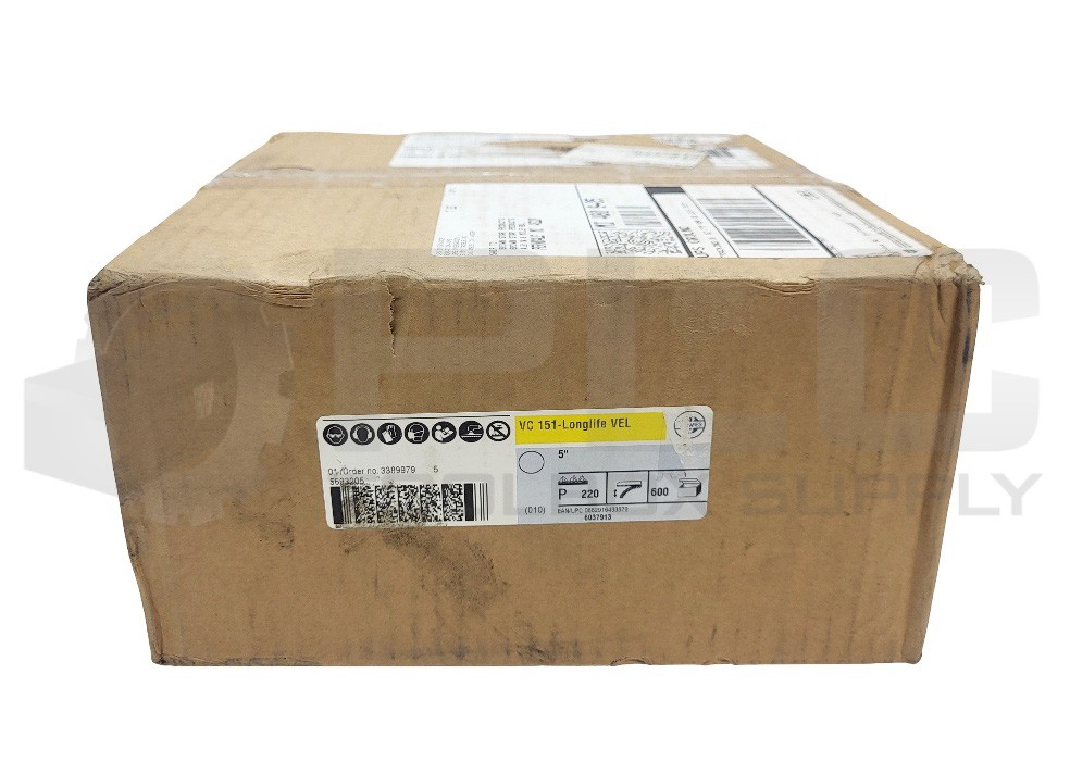 BOX OF 600 NEW SEALED HERMES VC 151 LONGLIFE VEL VELOUR BACKED DISC 5”