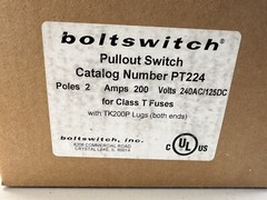 Boltswitch Pullout Switch Cat# PT224 200 Amp 1 Phase 240v Fuse New