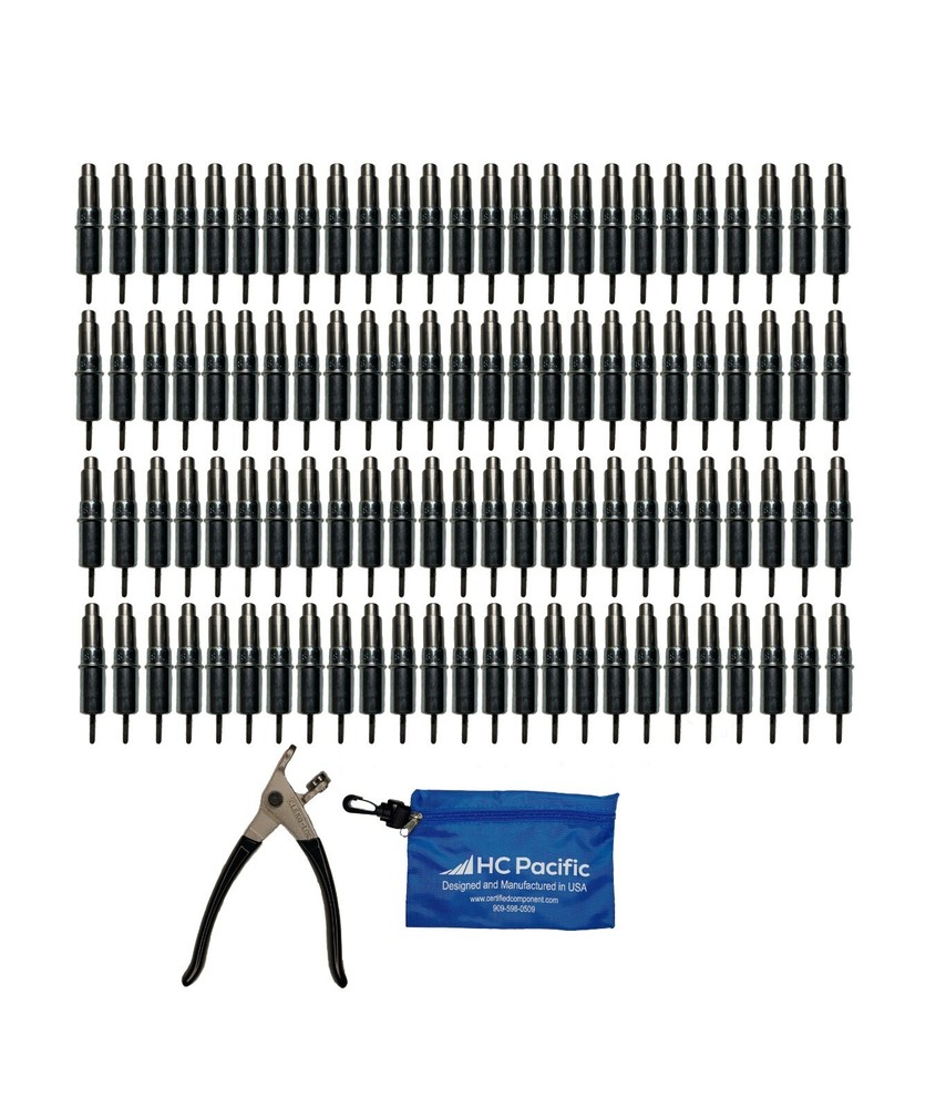 100 each CHD 3/32 Heavy Duty Cleco Fasteners (Made in USA) & Pouch w/ Pliers