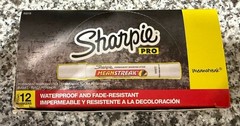 SHARPIE PRO Mean Streak Permanent Marking Stick Bullet Tip White Box of 12
