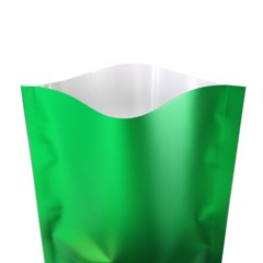 100x Glossy Clear Matte Green Metallic Foil Top Fill Bags 7x10cm 2.75x4in