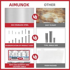 295-Piece Stainless Steel Roll Pin Assortment Kit – Spring Dowels Slotted Ten…