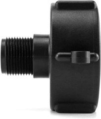 IBC Tote Tank Drain Adapter, 2″ Coarse Thread x 3/4″ Male NPT Hose, 60mm Buttres