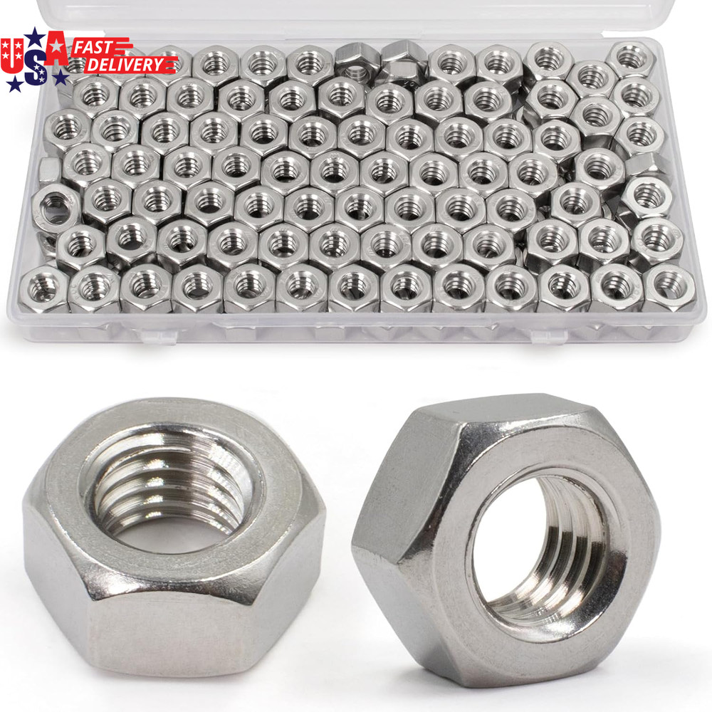 1/4″-20 Hex Nuts,130 Pack 304 (A2-70) Stainless Steel Hardware Nuts,Standard Inc