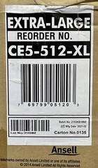 Cleanroom Gloves Disposable Ansell CE5-512-XL 1000 Count (10 packs of 100)
