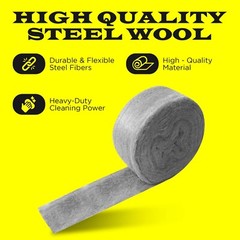 steel wool, 30FT coarse, rodent control, vents sealing, gap blocker SIMBASTEEL