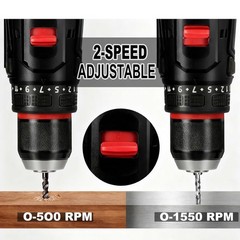 21V Brushless Cordless Power Drill 【2 Battery】 with 2x 2.0Ah Battery and Char…
