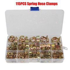 115Pcs 6-22mm Spring Clips Fuel Hose Line Water Pipe Air Tube Clamps Pliers Kit