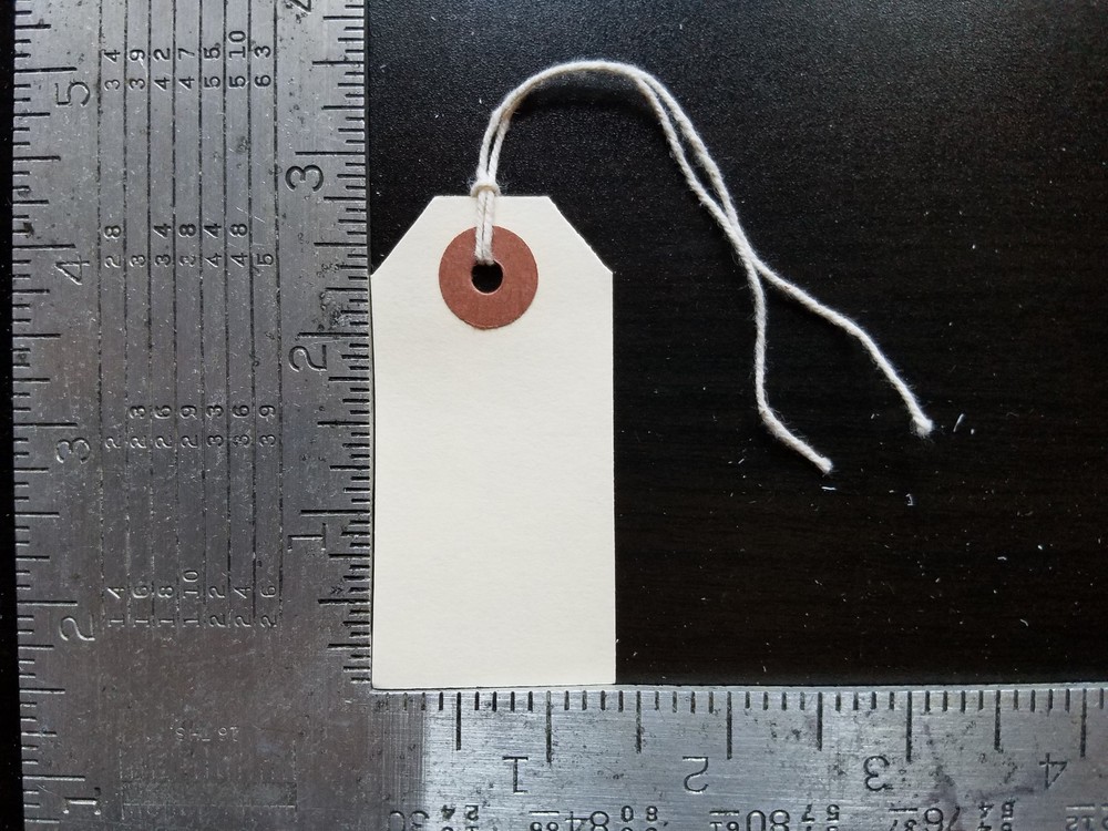 500 MANILA TAGS SIZE #1 W/ STRING 2 3/4″x 1 3/8″ INVENTORY SHIPPING HANG STRUNG