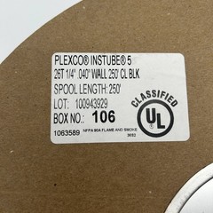 Plexco Instube 5 Pneumatic Tubing 26T 1/4″ .040″ Wall 250ft CL BLK PN 1063589
