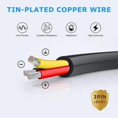 Low Voltage 18/3 Wire for LED Lamp, Automotive