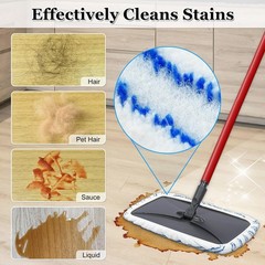 Mop Heads Replacements for Ocedar Hardwood Floor ‘N More 15 x 8, Blue