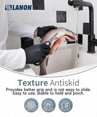 Latex/powder/silicone free, textured fingertips for firm grip
