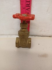 B&K 1/2″ Brass Gate Valve 200 WOG Red Handle Made in Indonesia