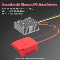 2pack DC 18V to 12V 15A Step DownConverter Compatible with Milwaukee 18V Battery