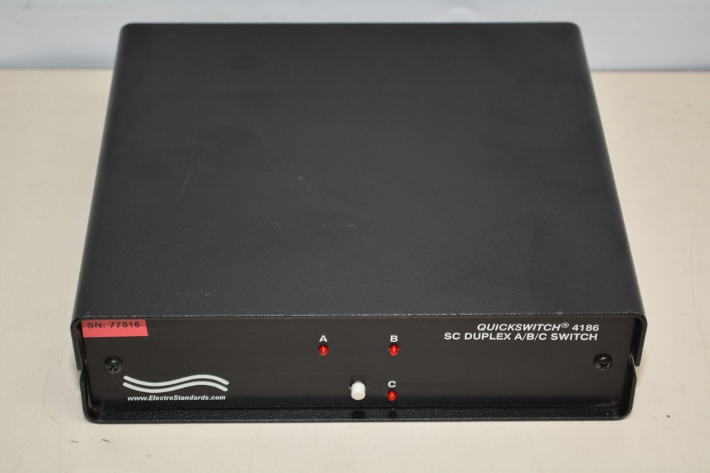 Electro Standards QuickSwitch 4186 Fiber Optic SC Duplex A/B/C Switch #W1634