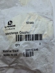 (QTY 2) LAWSON Standard Industrial Interchange Coupler 57440